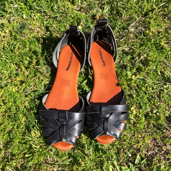 Black Woven Flats
